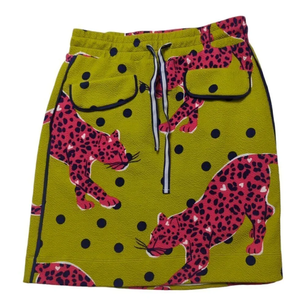 Maeve By Anthropologies Women's Skirt Size S Color Olive Pink Pull-on styling